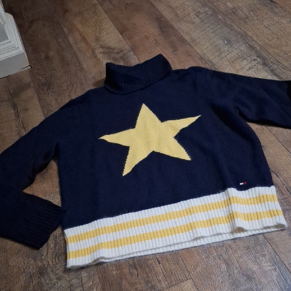 Tommy Hilfiger Navy Sweater with Yellow Star